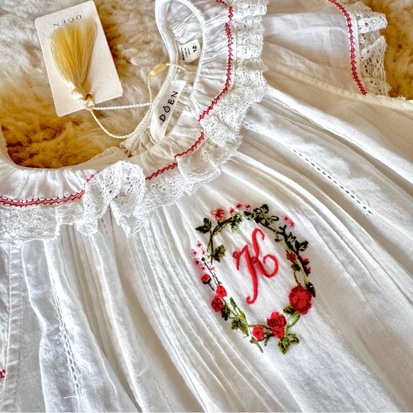 ✨Last Chance💋✨K🌹✨DÔEN ‘Clarita’ Heirloom Organic Cotton Nightgown Salt Girl 12 - Picture 17 of 17